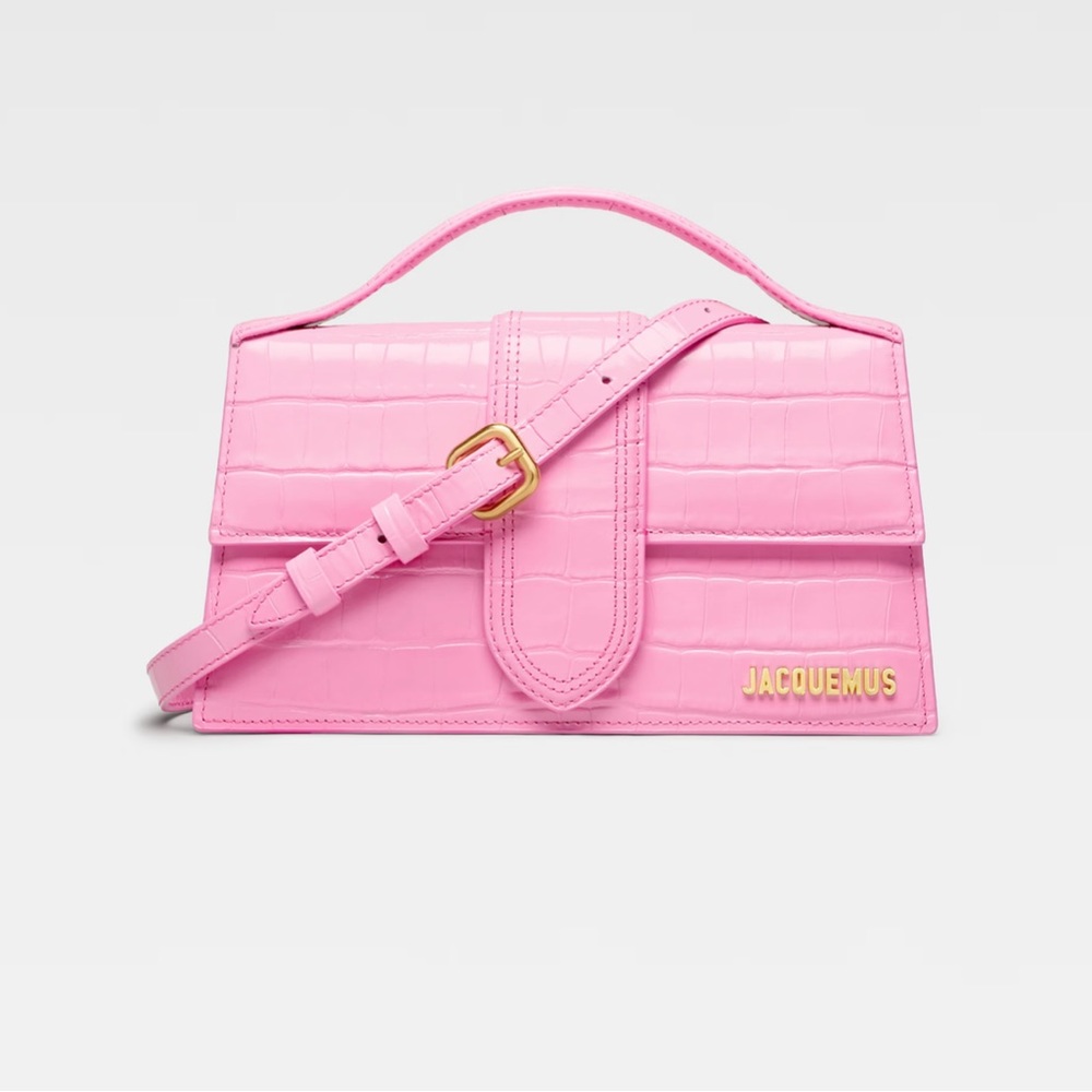 Rand new Jacquemus Pink Le Raphia 'Le Grand Bambino' Bag